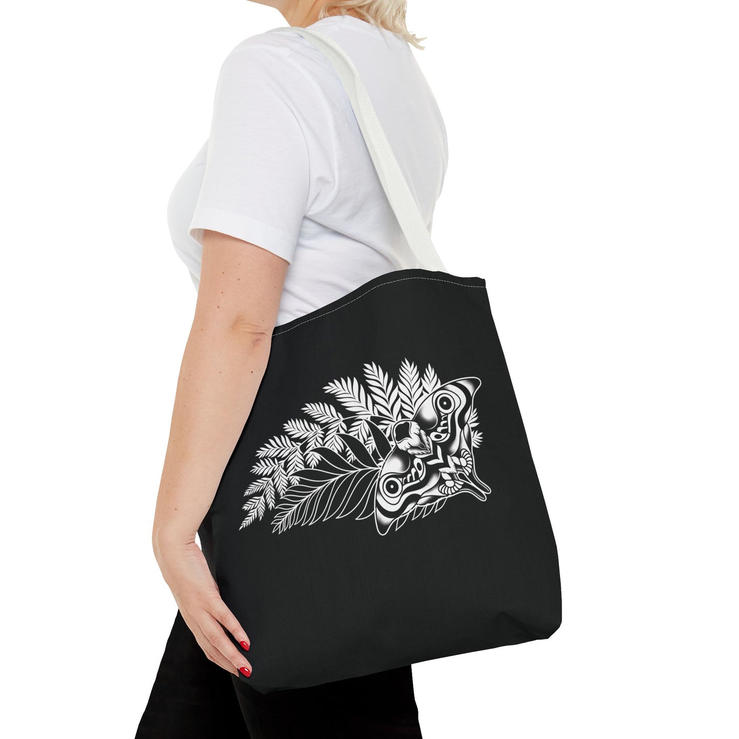 Last Of Us Tote Bag with Moth x Fern Design (Black)
