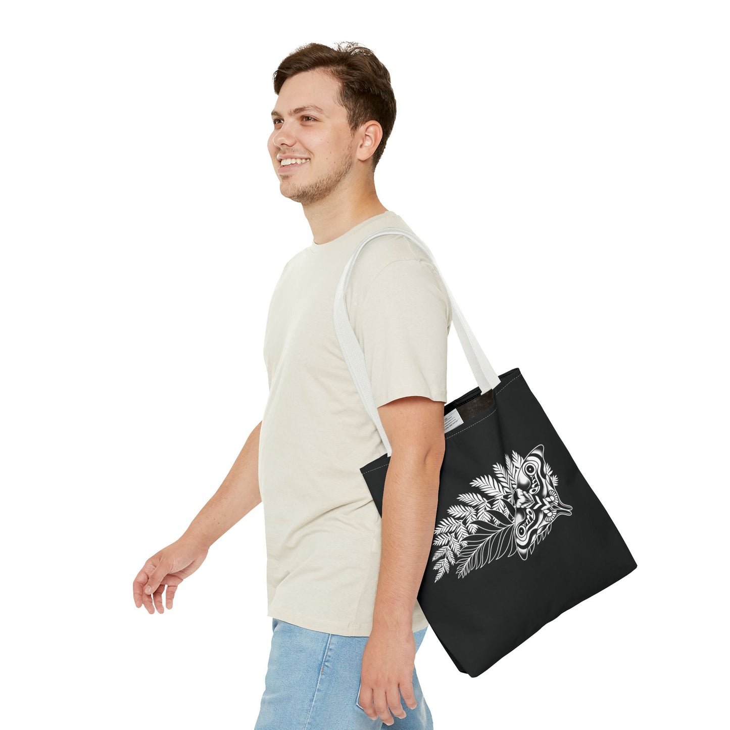Last Of Us Tote Bag with Moth x Fern Design (Black)