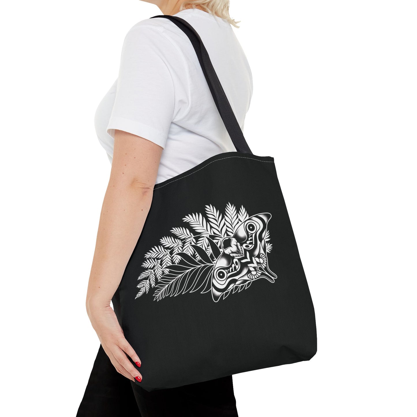 Last Of Us Tote Bag with Moth x Fern Design (Black)