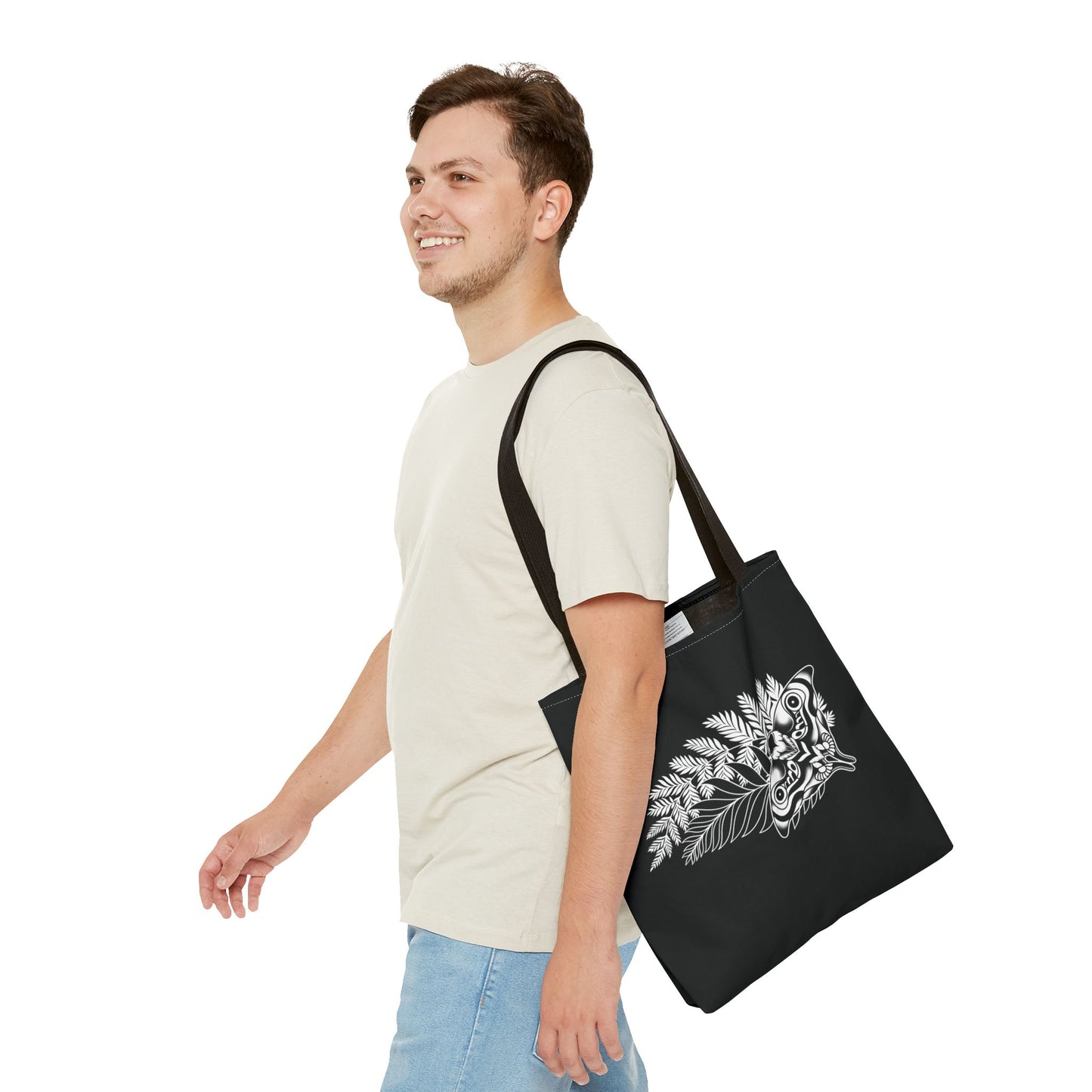 Last Of Us Tote Bag with Moth x Fern Design (Black)